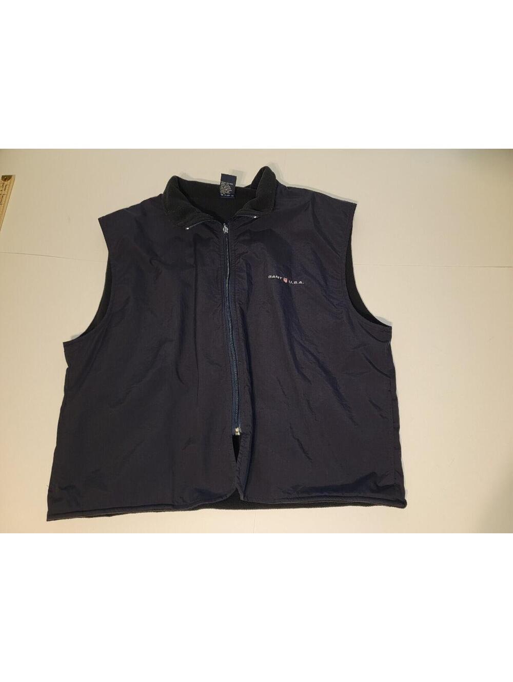 Gant USA Maxi Racer Mens Size XL Water Resistant Fleece Lined Blue Sailing Vest